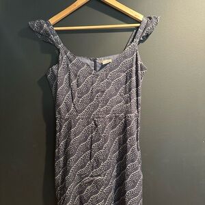 JCrew Elegant Blue Patterned Dress